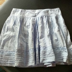 Women's Sky Blue Embroidered Skirt